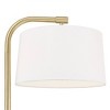 360 Lighting Modern Art Deco Arc Floor Lamp 64" Tall Warm Gold Metal White Fabric Drum Shade for Living Room Reading Family Bedroom Office House Home - 3 of 4