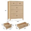 5-Drawer Dresser for Bedroom, Modern Tall Dresser Organizer with Storage Drawers, Sturdy Wooden Chest for Entryway, Hallway, Home Office - 2 of 4
