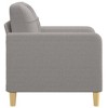 vidaXL Sofa Chair - Light Gray 1-Seater Fabric Lounge with Sturdy Plywood and Metal Frame for Home and Office Use - 3 of 4