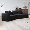 112" Oversize Modern Chenille Modular Sectional Sofa with 4 Pillows, Cloud-Style 4-Seat Couch for Living Room or Apartments – The Pop Home - 2 of 4