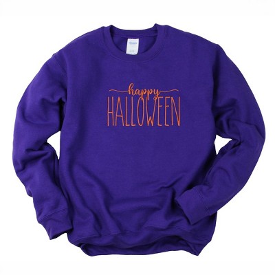 Simply Sage Market Women's Graphic Sweatshirt Embroidered Happy Halloween