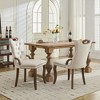 Grungis Velvet Kitchen Chair Set of 2,Upholstered Dining Chairs with Tufted Trim and Copper Nail Decoration for Dining Room,Kitchen - 2 of 4