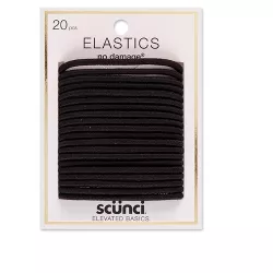 scunci  No Damage Elastics - Black - 4mm/20ct
