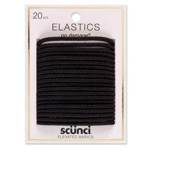 scunci  No Damage Elastic Hair Ties - Black - 4mm/20ct