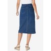 Woman Within Women's Plus Size Petite Stretch Denim Jean Skirt - image 3 of 4