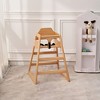 JANSNO Portable Wooden High Chair for Babies - 3 of 4