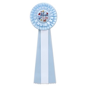 Beistle Blue Mom To Be Deluxe Rosette, 4.5" x 13.5", (2/Pkg) Multicolored - 1 of 1