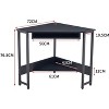 Small Corner Desk Triangle Computer Desk With Keyboard Drawers Study Table Furniture Workstation For Small Space-The Pop Home - 2 of 4