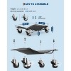 Acekool Set of 4 Car Wheel Dollies, 6000 lbs Capacity, 3" Swivel Casters, Locking Wheels, Anti-Skid Platform, Tire Dolly for Garage & Auto Repair - 3 of 4