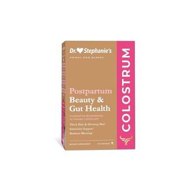 Dr. Stephanie’s Primal Moms Purified Colostrum Supplements for Gut, Skin, Hair and Immune Support - 30ct
