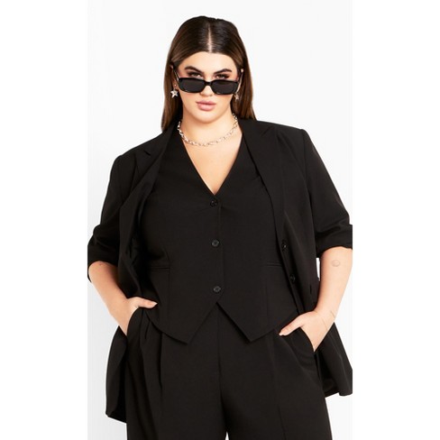 Plus size business outlet jackets