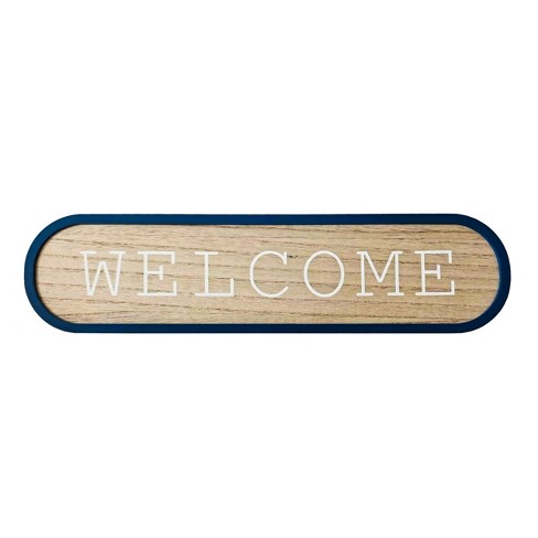 VIP Wood 19 in. Brown Welcome Rounded Sign Wall Decor - image 1 of 2