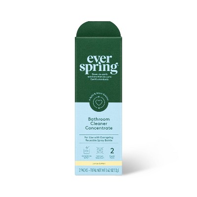 Image of Lemon & Mint Ultra-Concentrated Bathroom Cleaner - 0.42oz/2ct - Everspring™