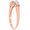 Pompeii3 1ct Princess Cut Diamond 5-Stone Wedding Anniversary Ring 14k Rose Gold - 2 of 4