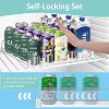5 Row Automatic Pusher Glide Drink Organizer for Refrigerator, Adjustable Width Soda Can Dispenser Holds 25 Cans - 3 of 4