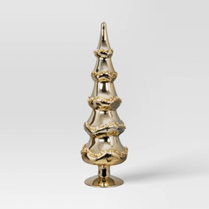 14.75" Christmas Glass Tree Decor Gold - Wondershop™ - 1 of 3