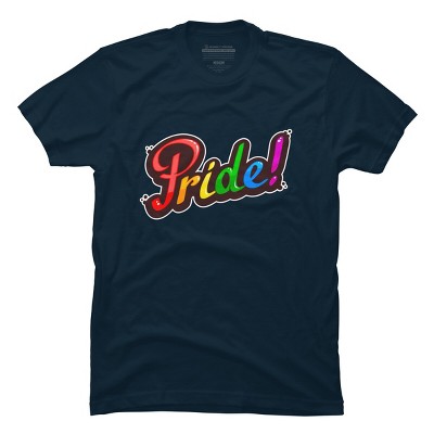 Adult Design By Humans Colorful Pride Rainbow Text By VectorKitchen T-Shirt