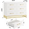 Modern 6 Drawer Wood TV Stand, Entertainment Console Table with Storage for Bedroom, Living Room, Entryway, Hallway, Nursery, Media Cabinet - 3 of 4