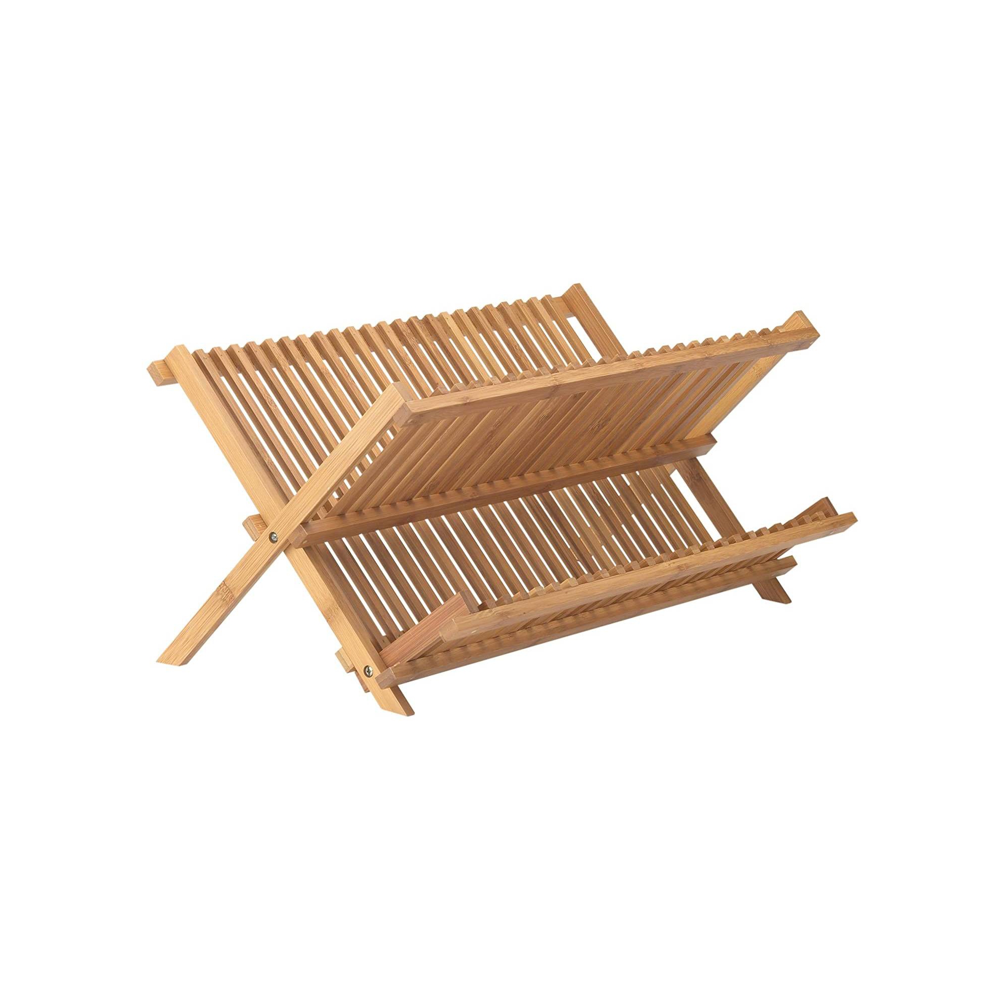 Helen’s Asian Kitchen Natural Bamboo Dish Drying Rack Foldable