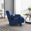 Lyngins Modern Upholstered Accent Chair, Small Space Linen Sofa Chair, Comfy Armchair with a Pillow, Reading Chair for Living Room, Bedroom, Office - 3 of 4