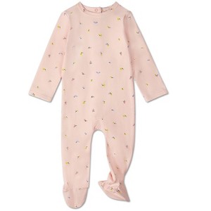 MiniMe Baby and Toddler Girls Cotton-Rich "Blossoming Florals" Footie - 1 of 2