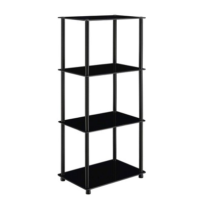 39" Designs2Go Classic Glass 4 Tier Tower Black Glass - Breighton Home