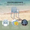 WestinTrends Playa Outdoor Modern Stackable Patio Dining Armchairs (Set of 2) - 3 of 4