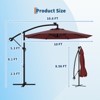10ft Offset Patio Umbrella, Cantilever Umbrella with Easy Lift & Tilt Adjustment, 8 Ribs Sun umbrella UV Protection for Backyard, Pool, Garden - 4 of 4