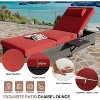 Wicker Chaise  Outdoor，Reclining Adjustable Pool Rattan Chaise Chair，Patio Rattan Wicker Chaise Lounge Chair Set of 2,  for Pool Deck - 4 of 4