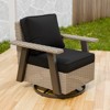 EAGLE PEAK Classic 360° Swivel Rocker Patio Chair with Thick Cushions, All-Weather Wicker Outdoor Lounge Glider - 2 of 4