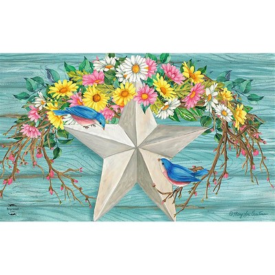 Briarwood Lane Spring Doormat 30x18 Indoor Outdoor Spring Barnstar Primitive For Spring Doormat