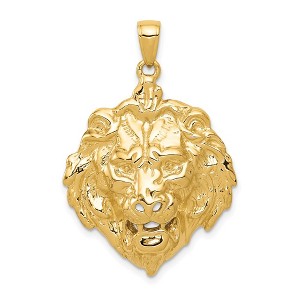 Black Bow Jewelry 14k Yellow Gold Large Lion's Head Pendant - 1 of 4