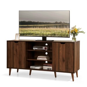 Subrtex Solid Wood TV Stand for TVs Up to 60" With Double Sliding Doors And Storage - 1 of 4