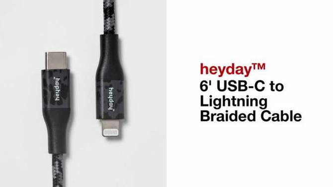 Lightning to USB-C Braided Cable - heyday™, 2 of 10, play video