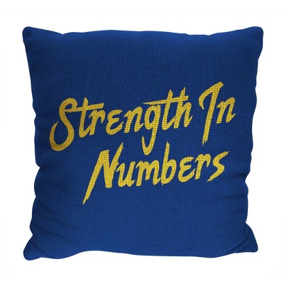 Golden State Warriors Blue and Yellow 14" Square Pillow Set