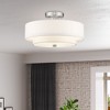 Livex Lighting Claremont 3 - Light Semi-Flush Mount in  Brushed Nickel - 4 of 4