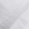 Home Mart Goods 71" x 71" - White Fabric Textured Glam luxury Shower Curtain With 12 Metal Hooks - 4 of 4
