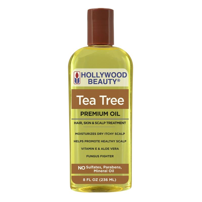 Hollywood Beauty Tea Tree Hair, Scalp, and Skin Oil - 8 fl oz, 1 of 5