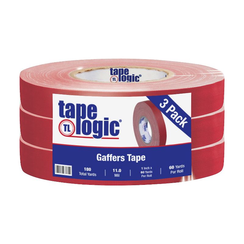 Tape Logic Gaffers Tape 11 Mil 1" x 60 yds. Red 3/Case T98618R3PK, 1 of 4