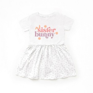 The Juniper Shop Sister Bunny Toddler Graphic Dress - 1 of 3