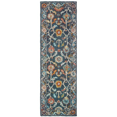 Oriental Weavers Zahra 75501 Blue/ Gold Indoor Area Rug - 2'6" x 8'