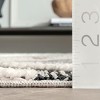 Nuloom Journey Shaggy Checkered Tiles Tassel Indoor Area Rug - 3 of 4