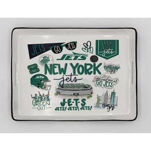 NFL New York Jets Loco Fan Large Serving Tray with Handle - 1 of 1