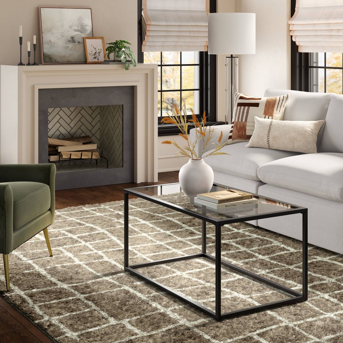 Broken Grid Shag Area Rug - Threshold™ - thumbnail 6