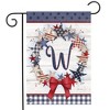 American Wreath Monogram W Everyday Garden Flag 18" x 12.5" Briarwood Lane - 2 of 4