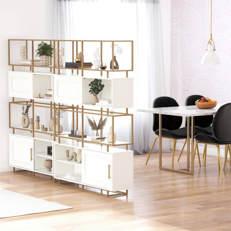 70.3&#34; Goldie Modern Bookcase Room Divider White - CosmoLiving by Cosmopolitan, 4 of 11
