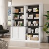 TROPOW White Bookshelf with Storage Cabinet, 5-Tier Display Cabinet with Light & Doors, Freestanding Display Case for Collectibles Bedroom , White - 3 of 4