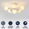 JONATHAN Y Olivier Parisian 24" 6-Light Globe Modern Industrial Iron Bistro LED Semi Flush Mount - 4 of 4