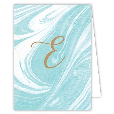 10ct Marble Note Cards - Monogram E