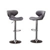 CAVINAS Bar Stools Set of 2, Adjustable Velvet Swivel Counter Height Bar Chair with Footrest and Metal Leg for Bar, Kitchen, Dining Room - 3 of 4